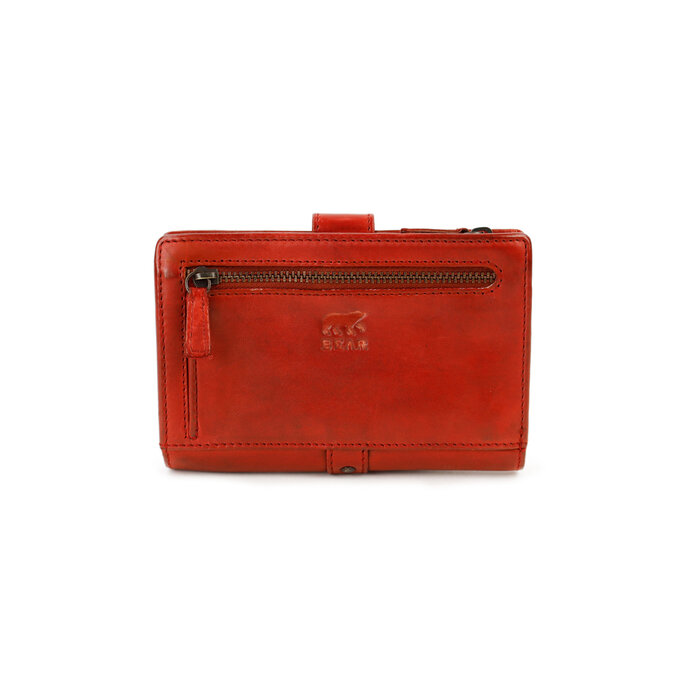 Bear Design Sanne ritsportemonnee met studs rood
