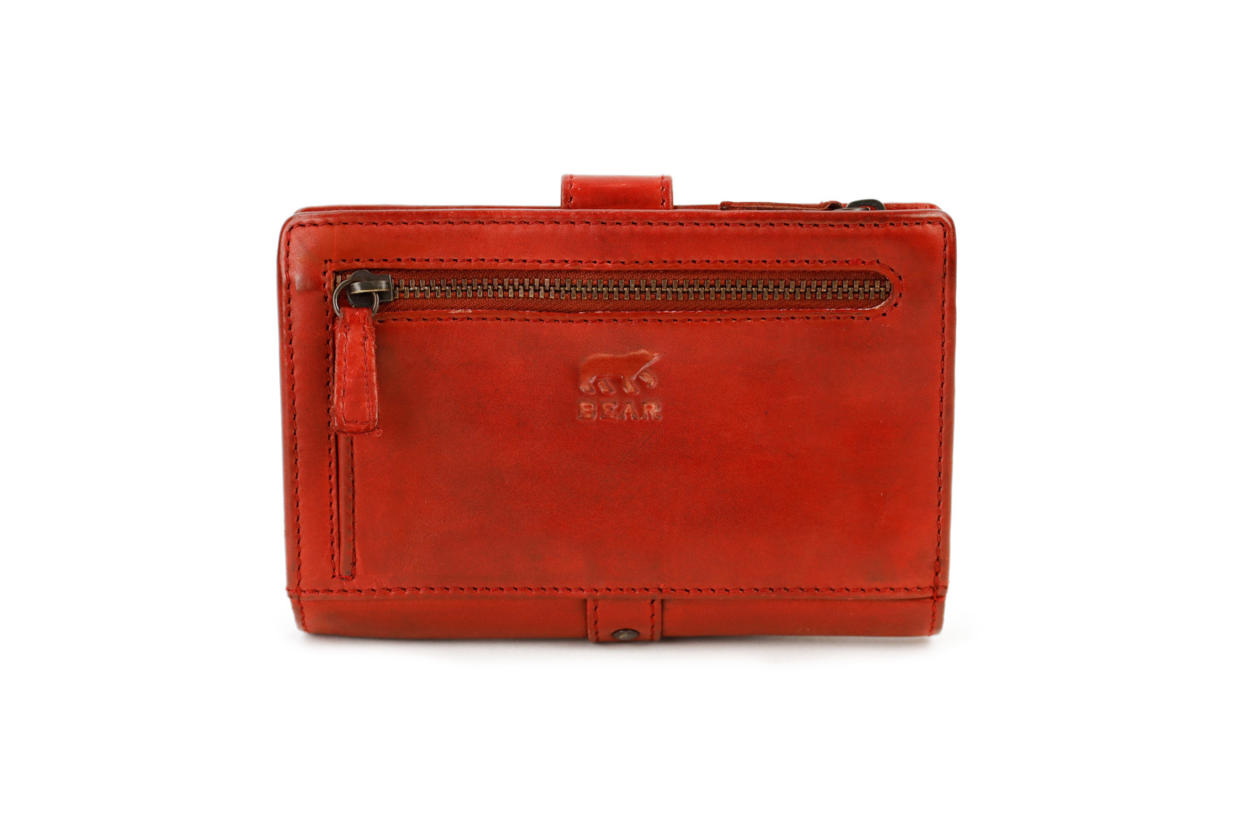 Bear Design Sanne ritsportemonnee met studs rood
