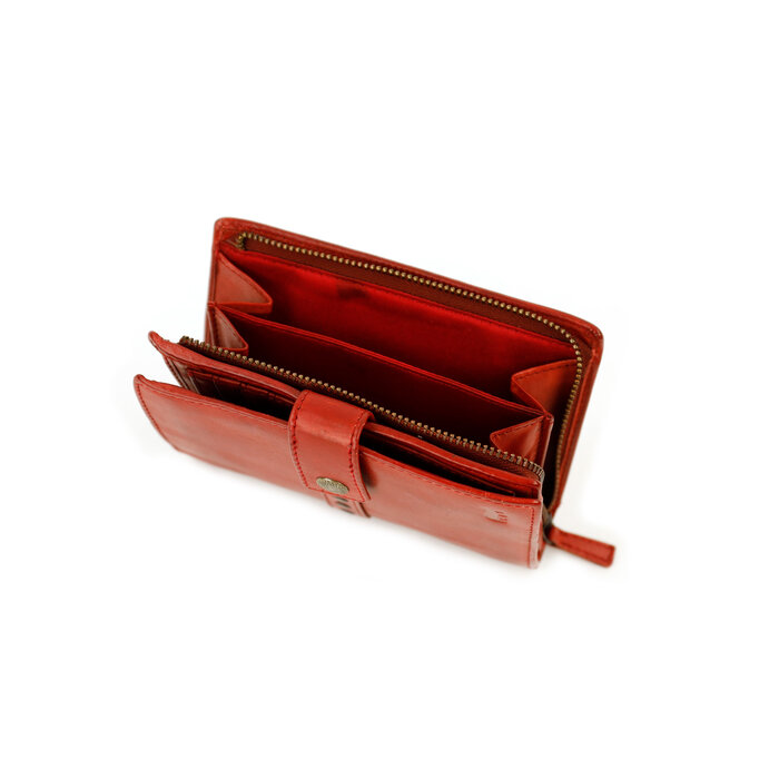 Bear Design Sanne ritsportemonnee met studs rood