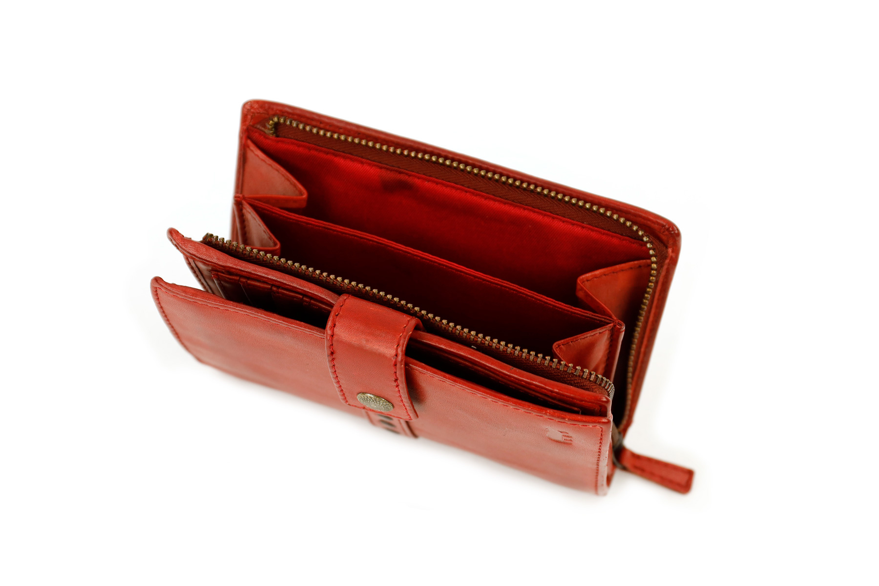 Bear Design Sanne ritsportemonnee met studs rood