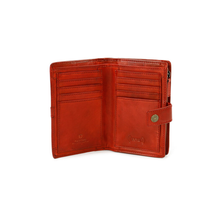 Bear Design Sanne ritsportemonnee met studs rood