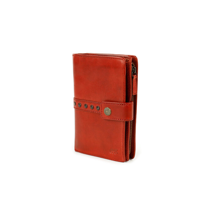 Bear Design Sanne ritsportemonnee met studs rood