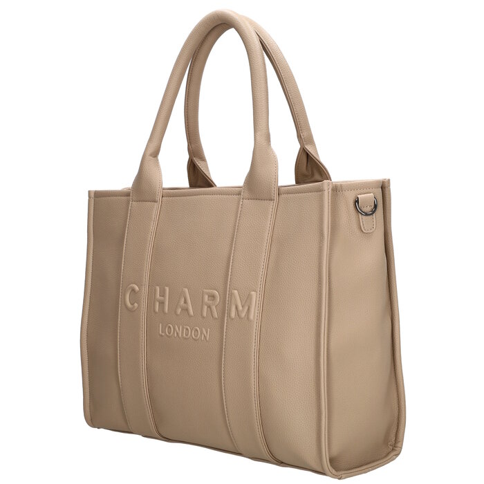Charm London Charm London Bond Laptoptas 15,6 inch zand