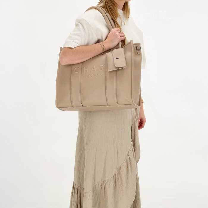 Charm London Charm London Bond Laptoptas 15,6 inch zand