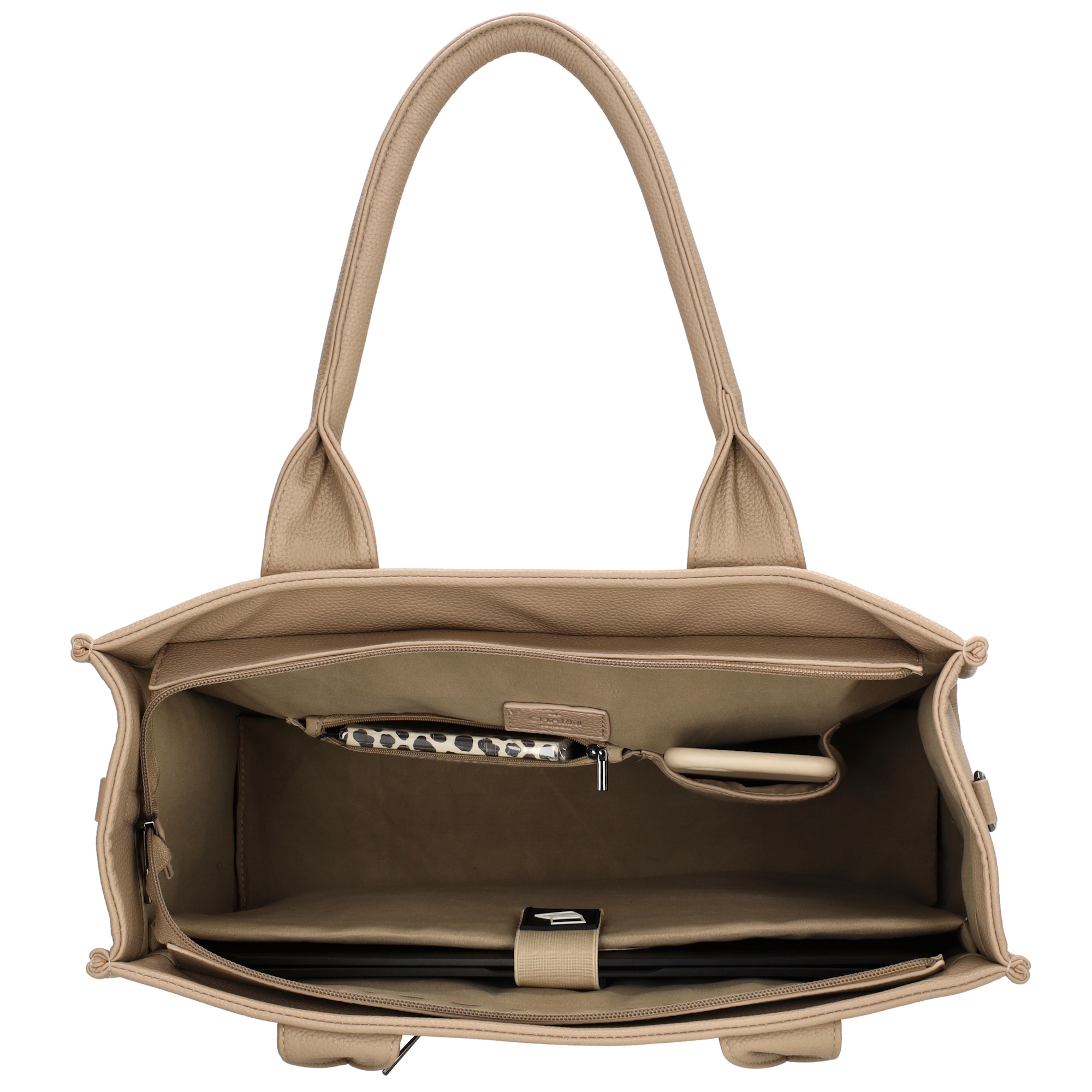 Charm London Charm London Bond Laptoptas 15,6 inch zand