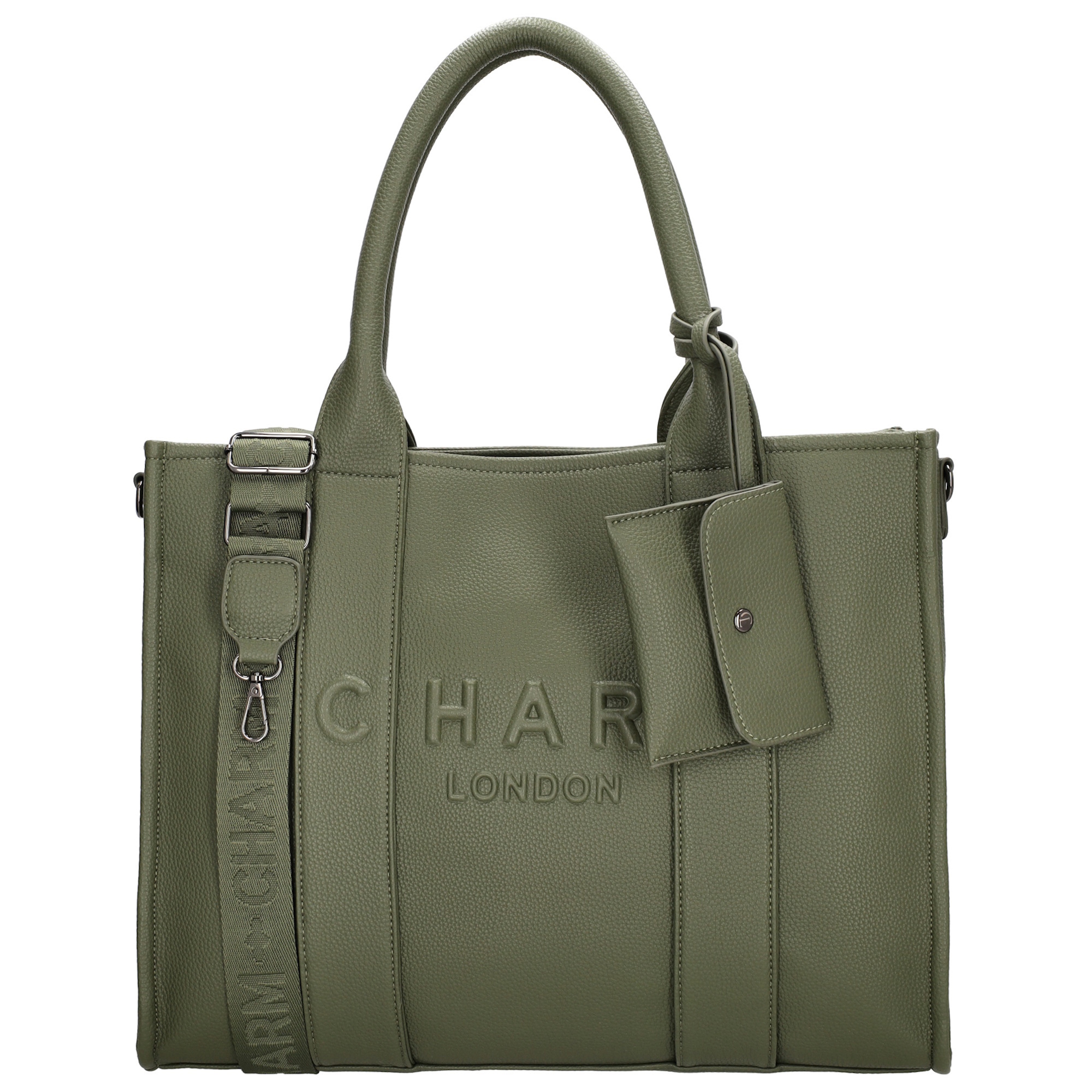 Charm London Bond Laptoptas 15,6 inch natuur groen