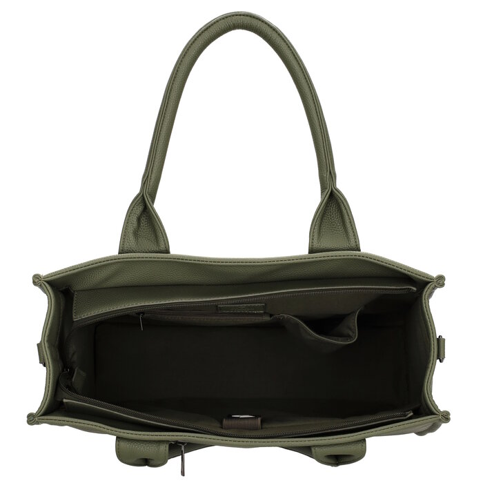 Charm London Bond Laptoptas 15,6 inch natuur groen