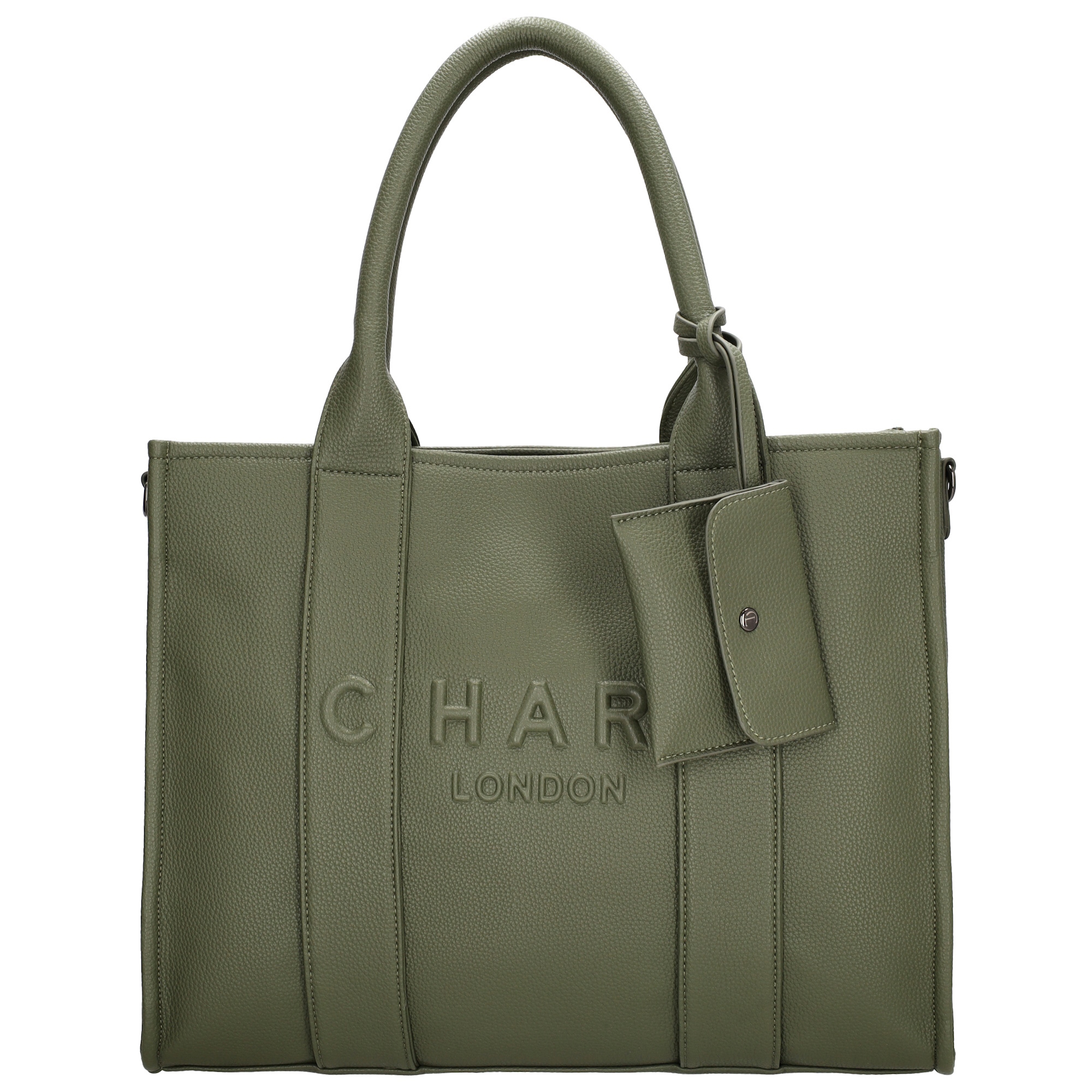 Charm London Bond Laptoptas 15,6 inch natuur groen