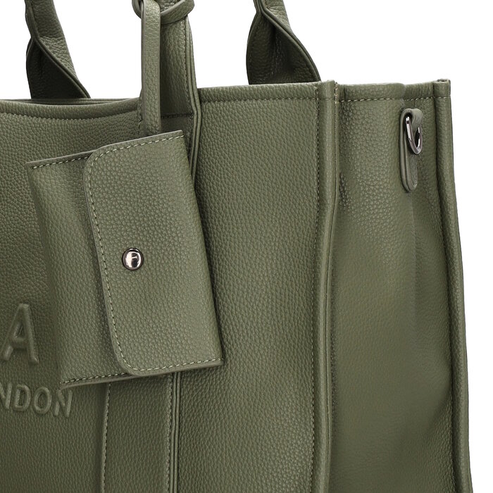 Charm London Bond Laptoptas 15,6 inch natuur groen