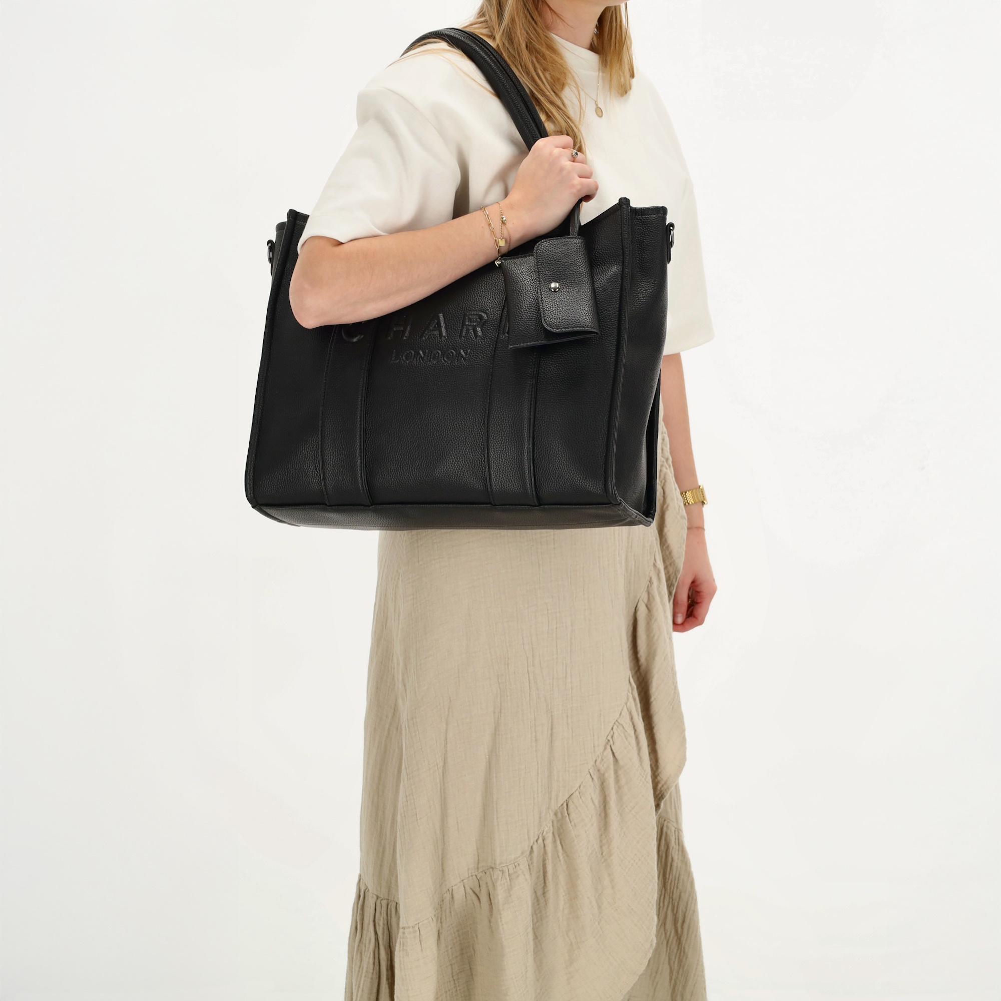 Charm London Bond Laptoptas 15,6 inch zwart