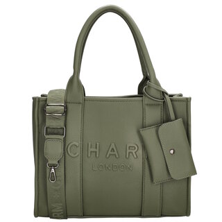 Charm London Bond middelgrote shopper natuur groen