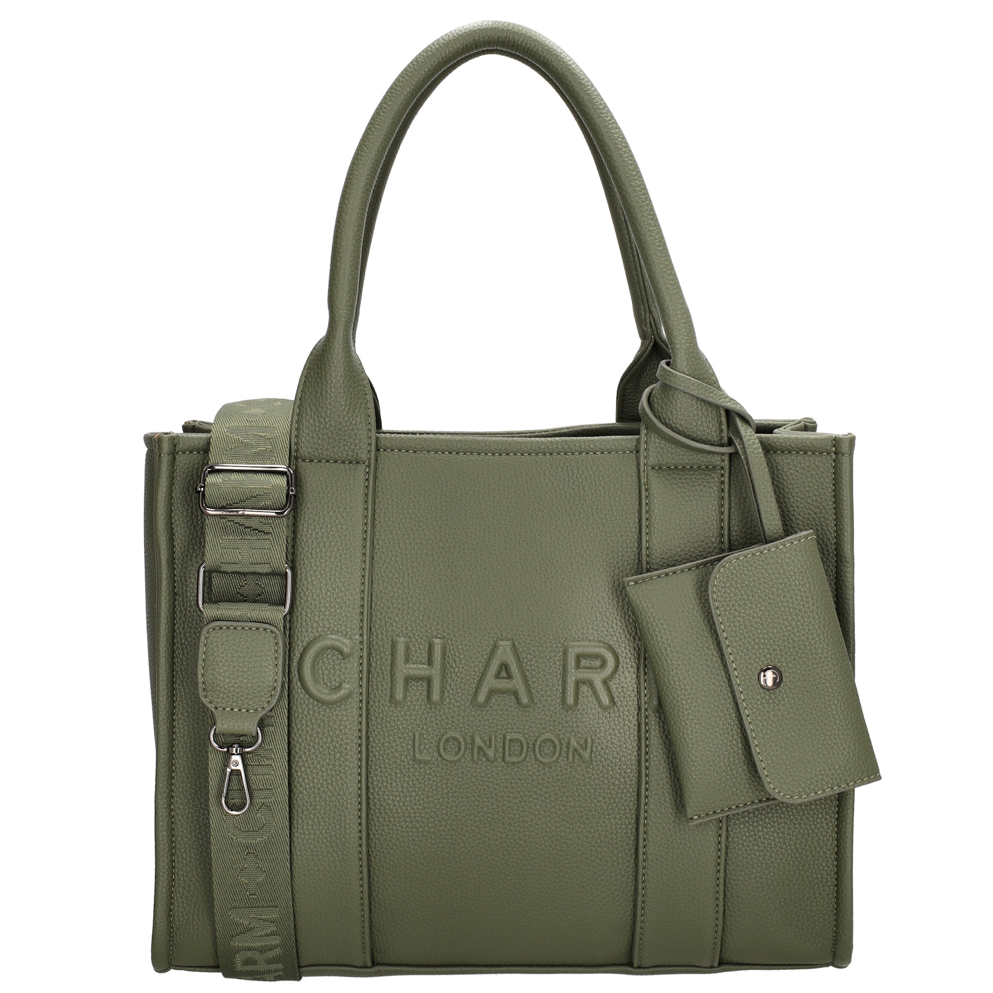 Charm London Charm London Bond middelgrote shopper natuur groen