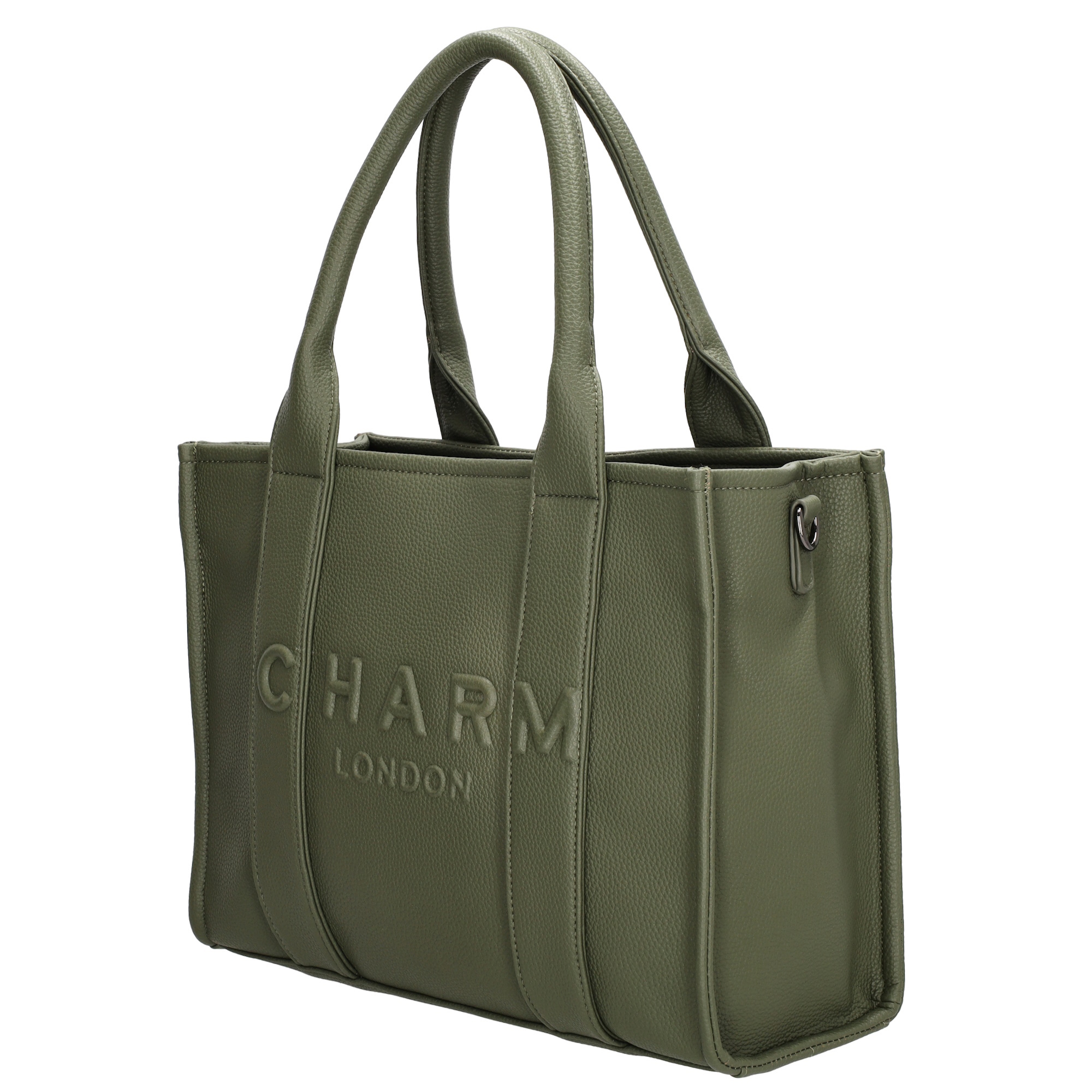 Charm London Charm London Bond middelgrote shopper natuur groen
