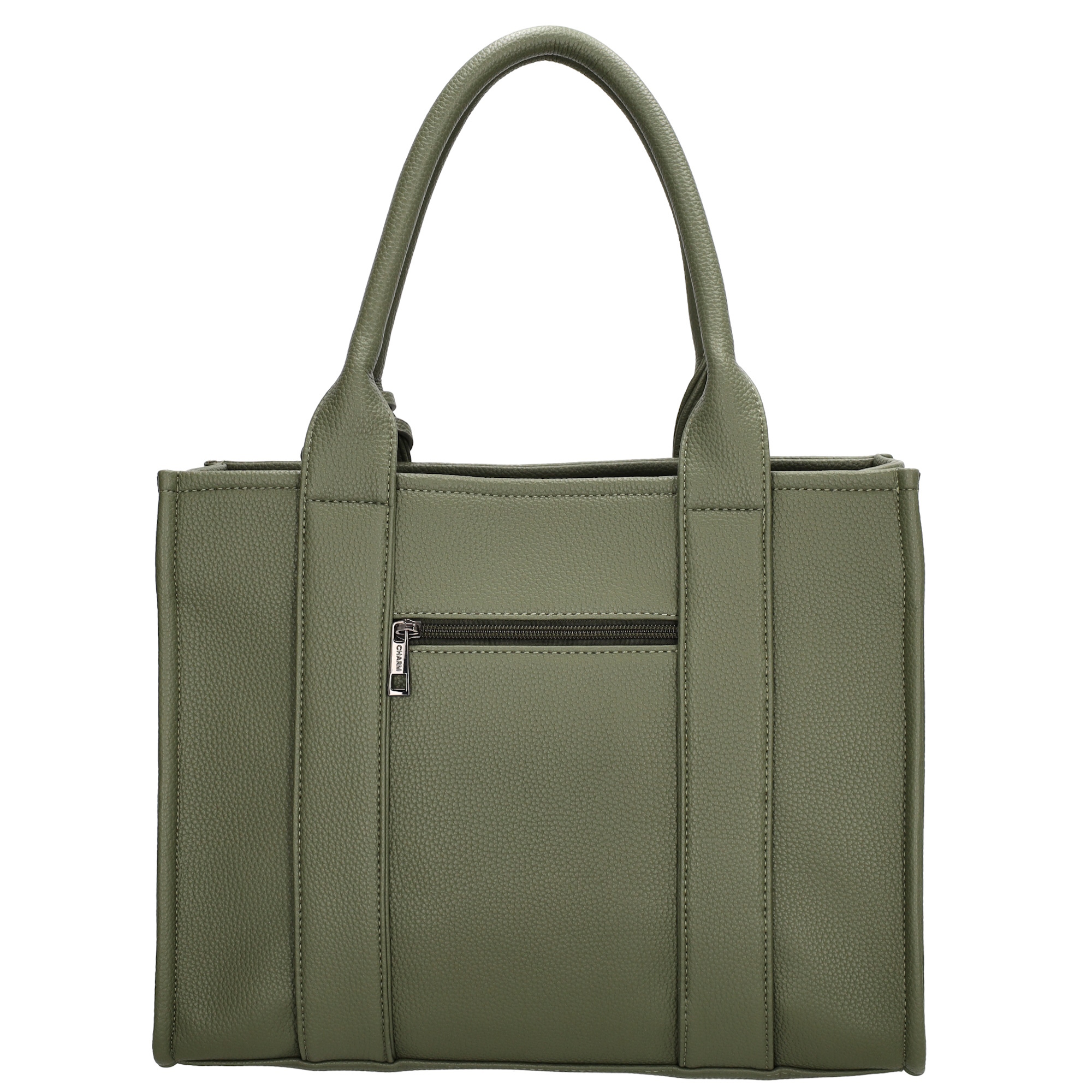 Charm London Charm London Bond middelgrote shopper natuur groen
