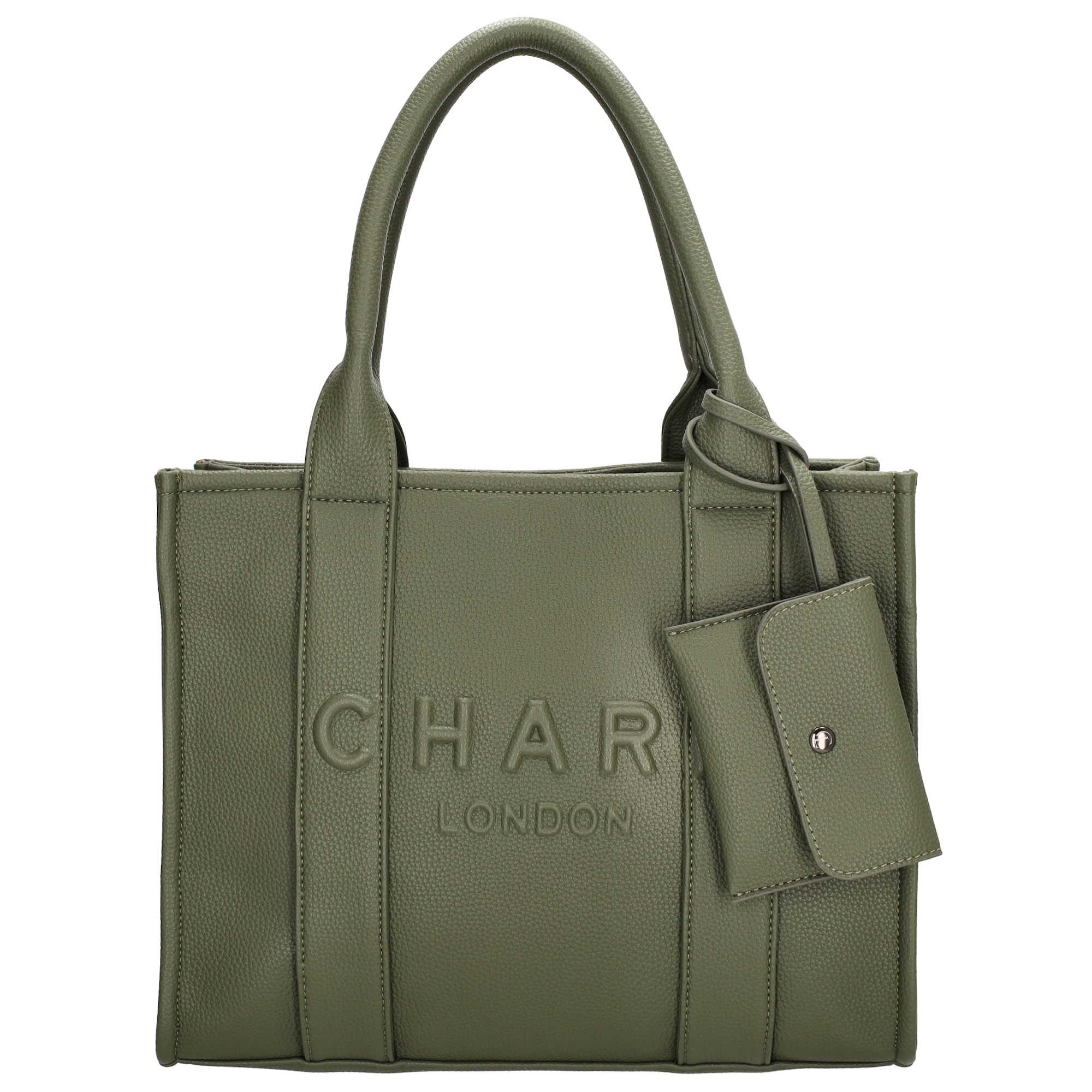 Charm London Charm London Bond middelgrote shopper natuur groen