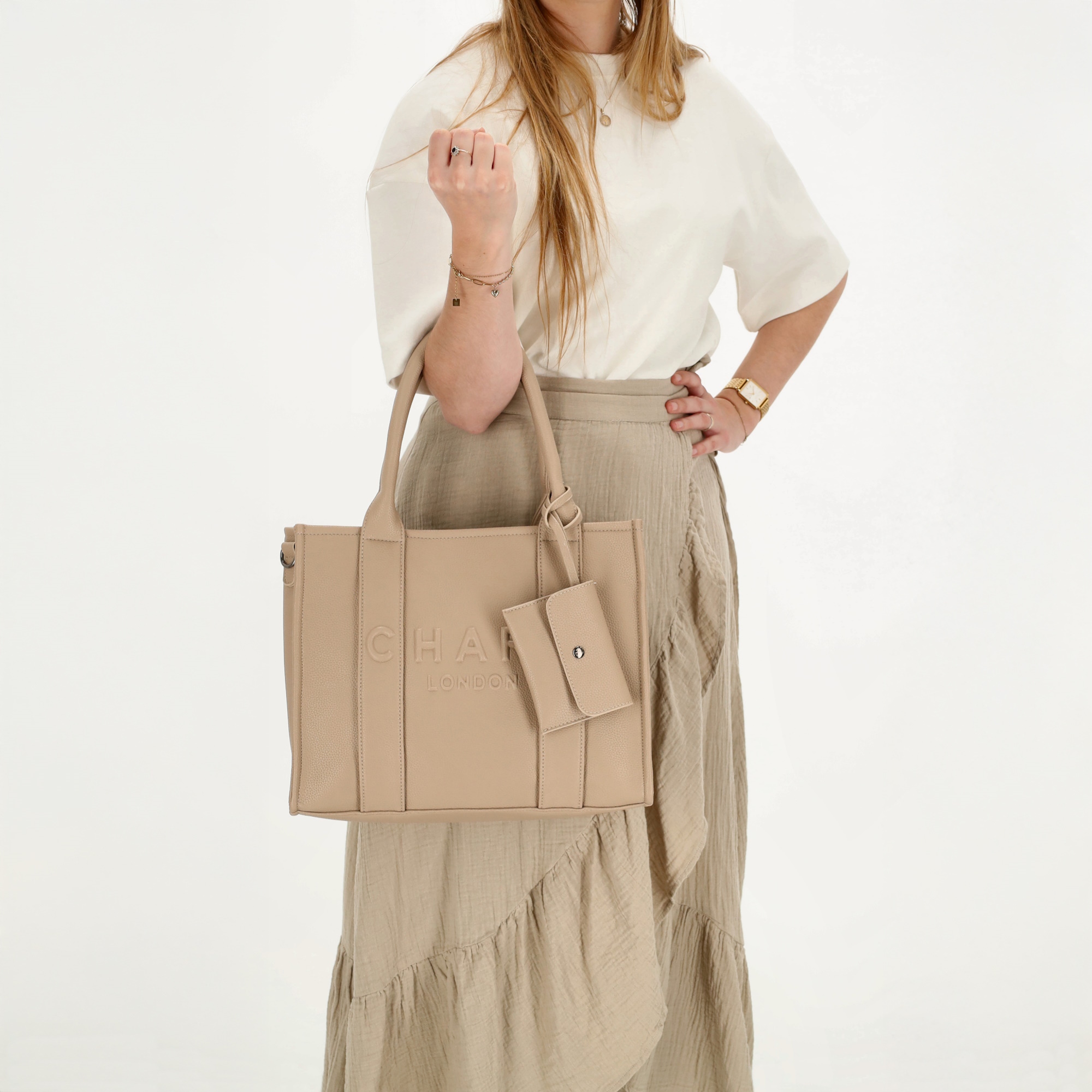 Charm London Charm London Bond middelgrote shopper zand