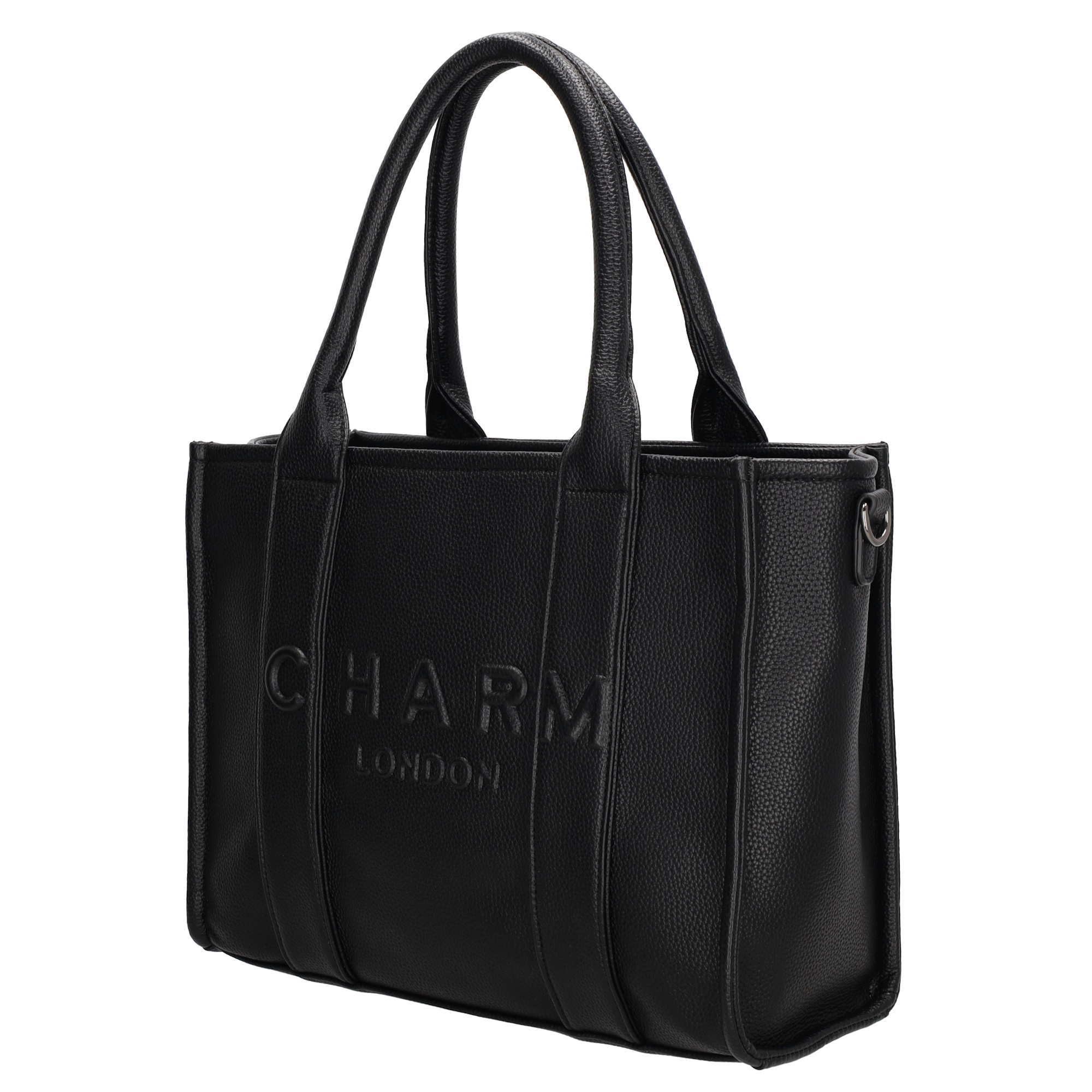 Charm London Charm London Bond middelgrote shopper zwart