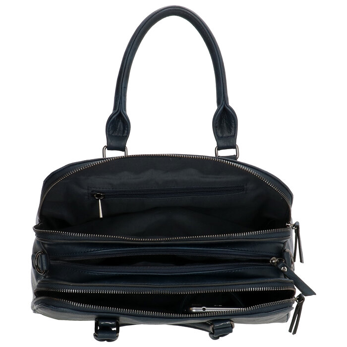 Charm London Charm London 3-vaks handtas blauw