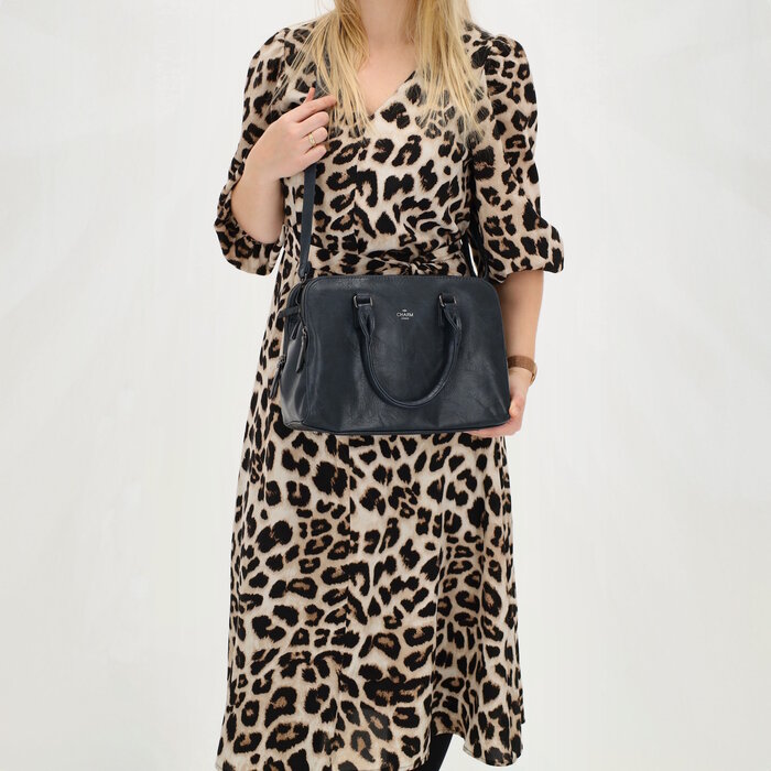 Charm London Charm London 3-vaks handtas blauw