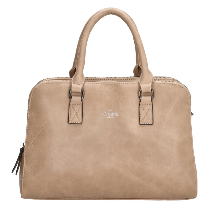 Charm London Charm London 3-vaks handtas-schoudertas taupe