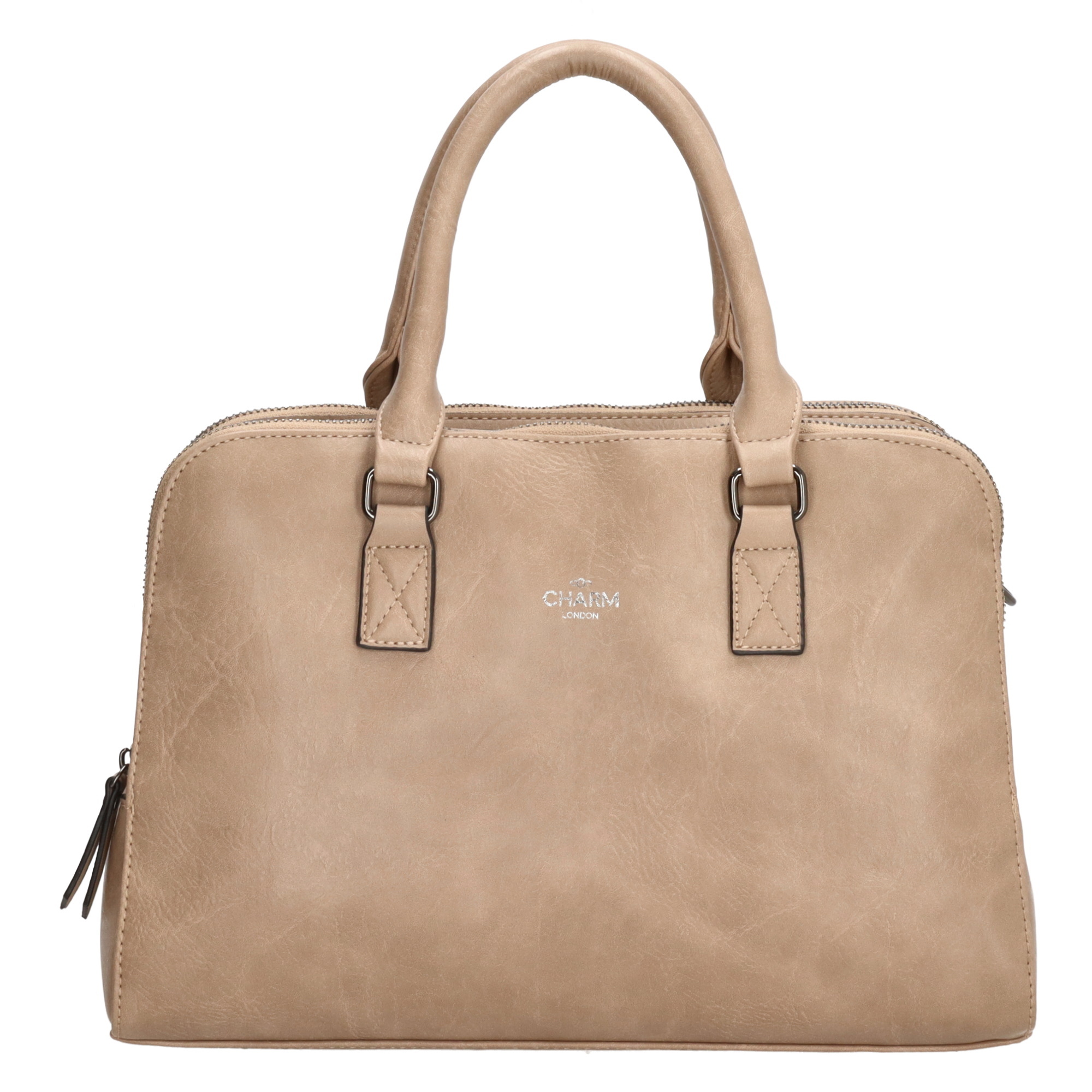 Charm London Charm London 3-vaks handtas-schoudertas taupe
