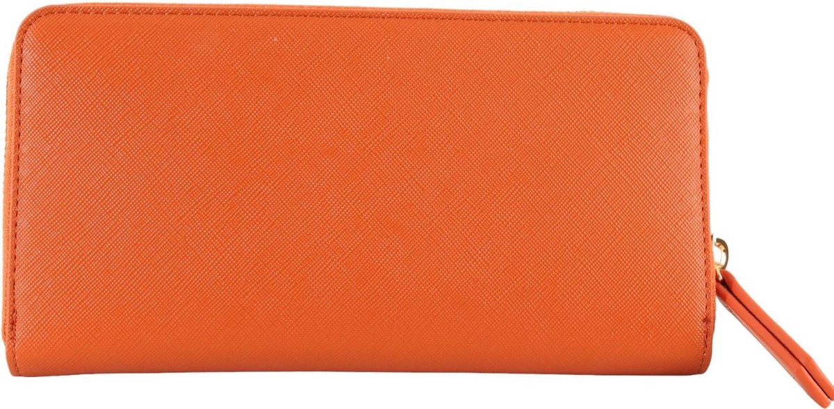 Valentino Zero zip around wallet L arancio