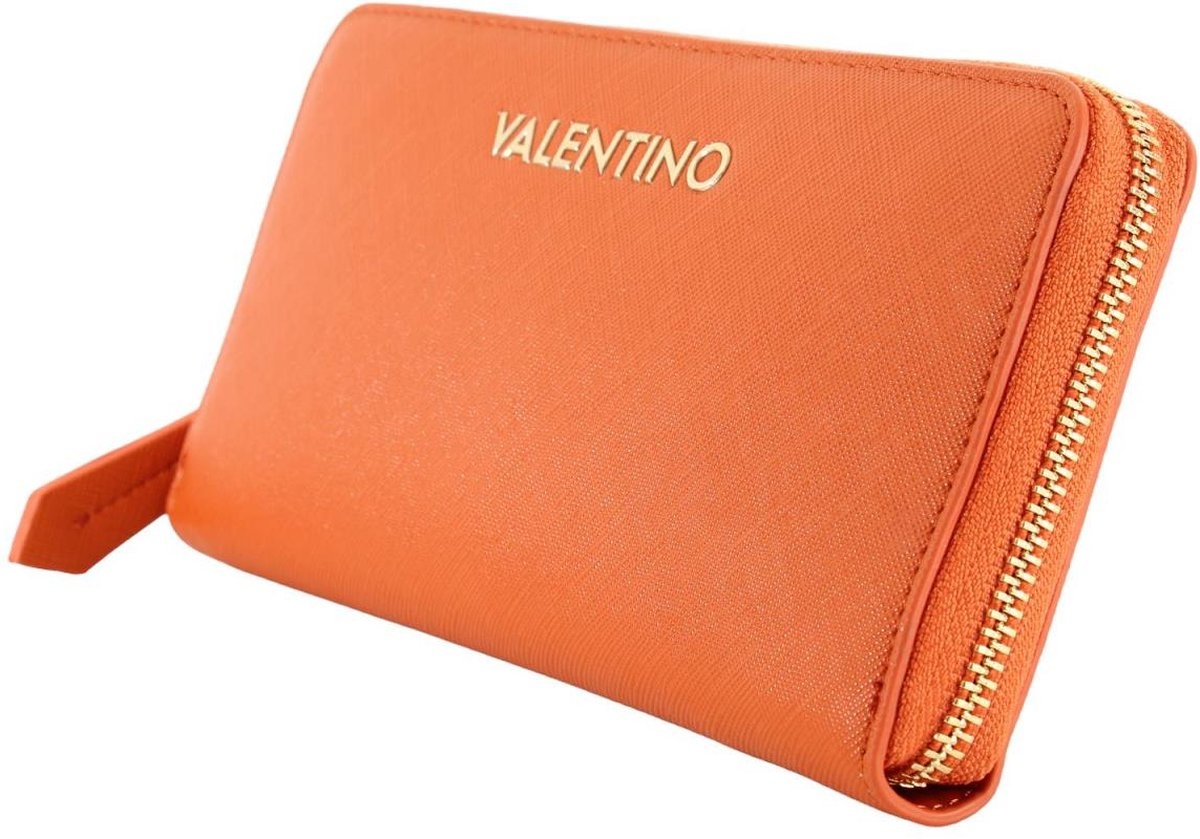Valentino Zero zip around wallet L arancio