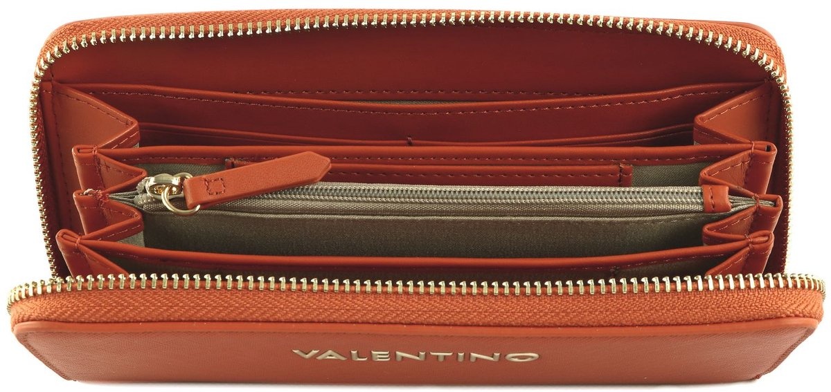 Valentino Zero zip around wallet L arancio