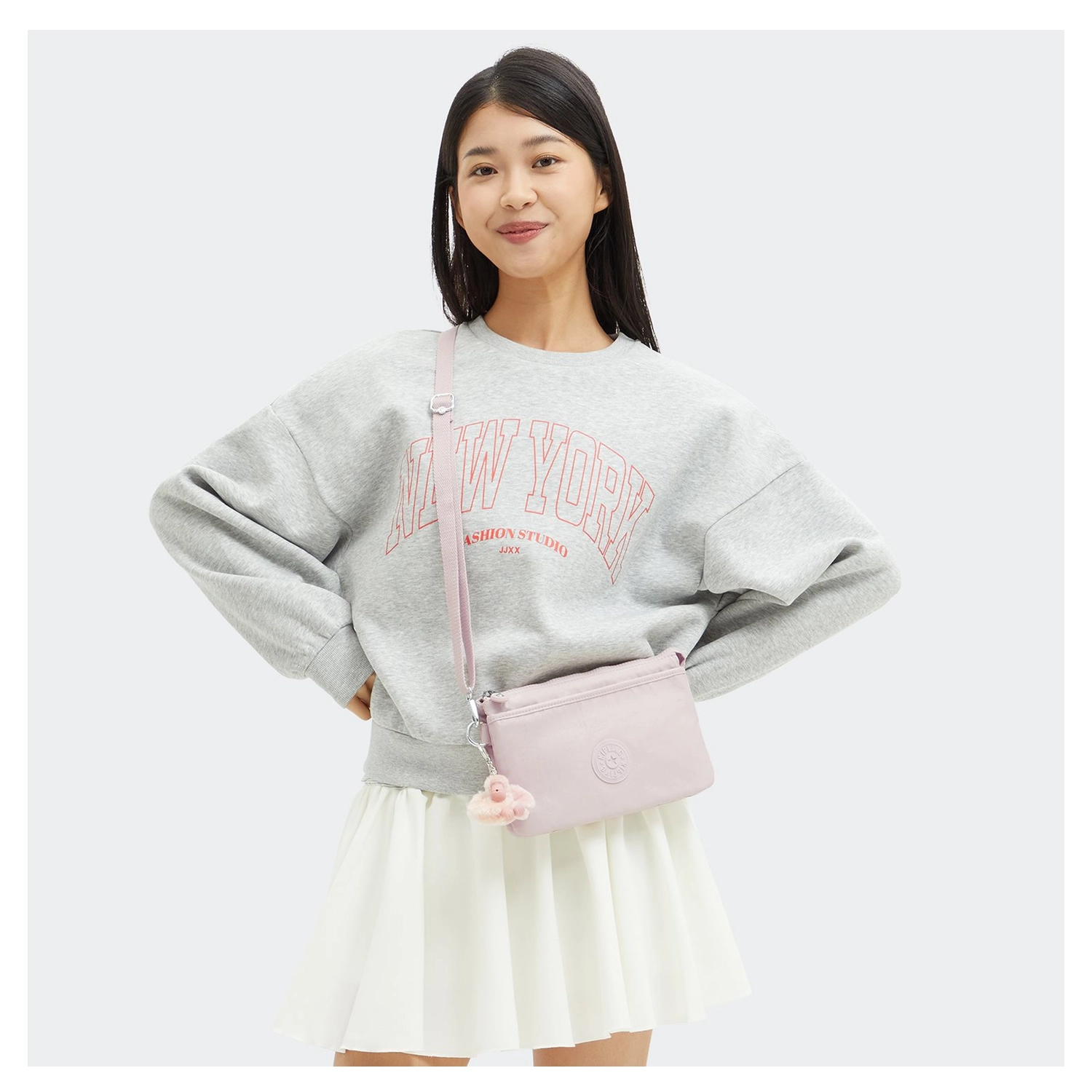 Kipling Kipling Riri crossbody-schoudertasje pink shine