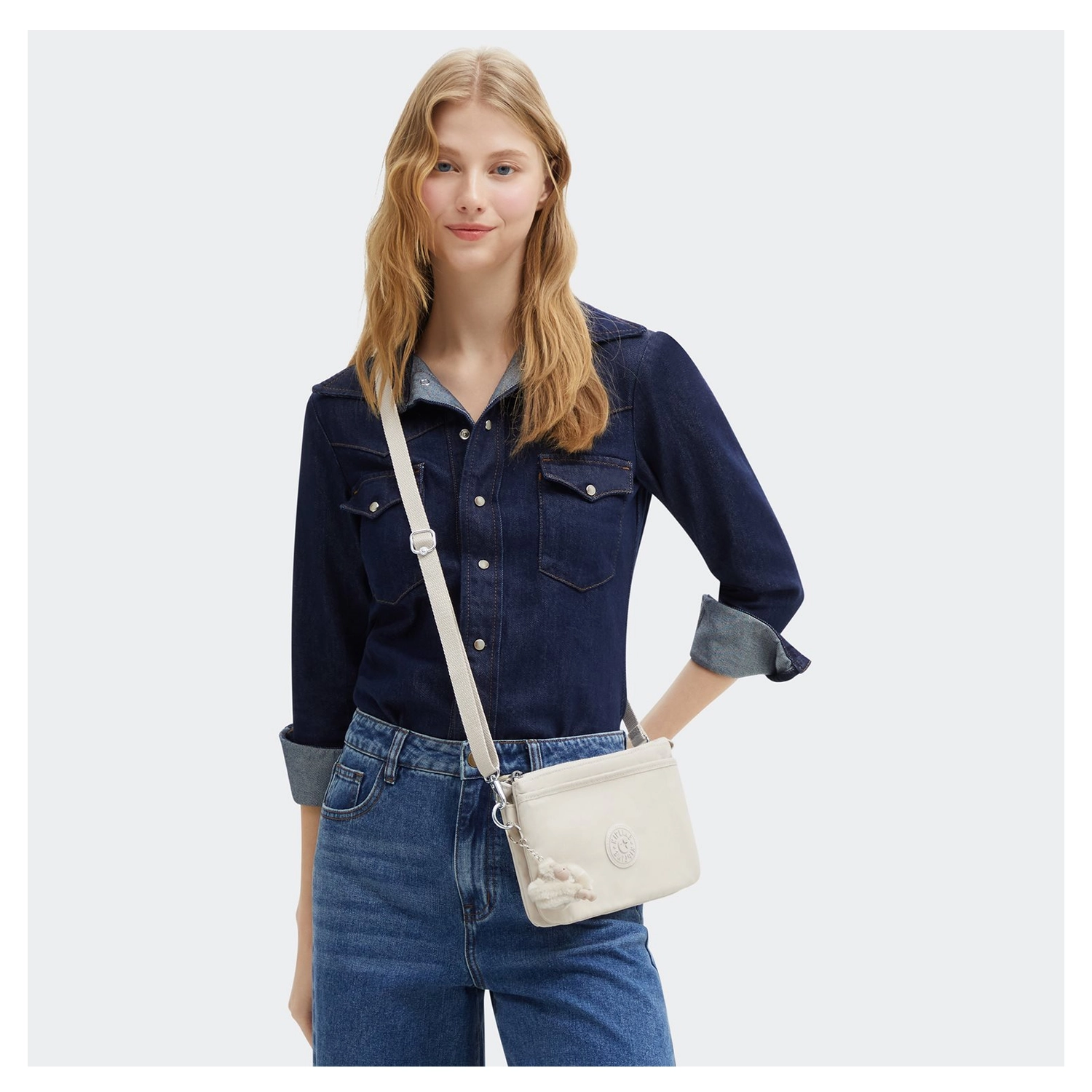 Kipling Kipling Riri crossbody-schoudertasje hideway beige
