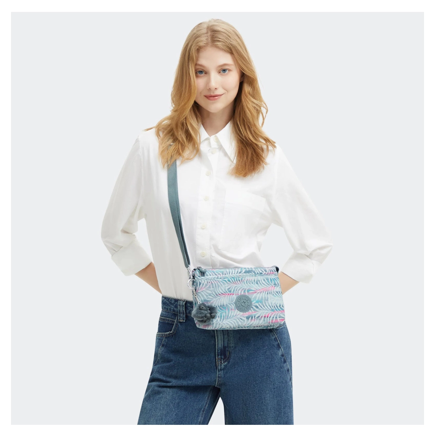 Kipling Kipling Riri crossbody-schoudertasje palmtree leaves