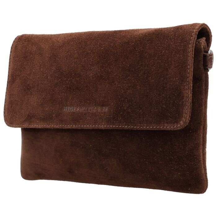 Hide&Stiches Hide & Stitches Brazos enveloppe-tas dark brown