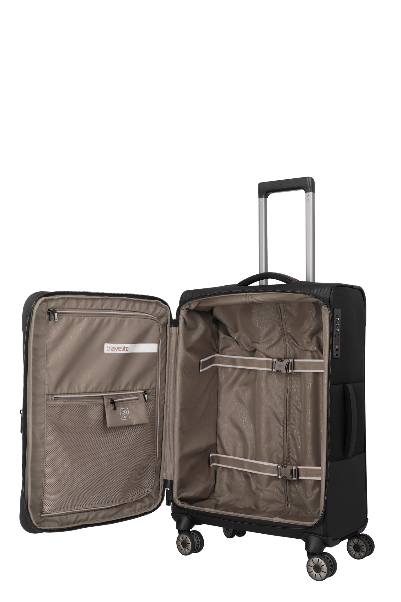 Travelite Travelite Crosslite 5.0 Medium 4-wiel trolley zwart