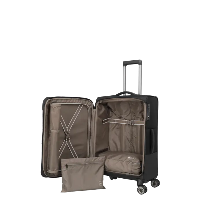 Travelite Travelite Crosslite 5.0 Medium 4-wiel trolley zwart