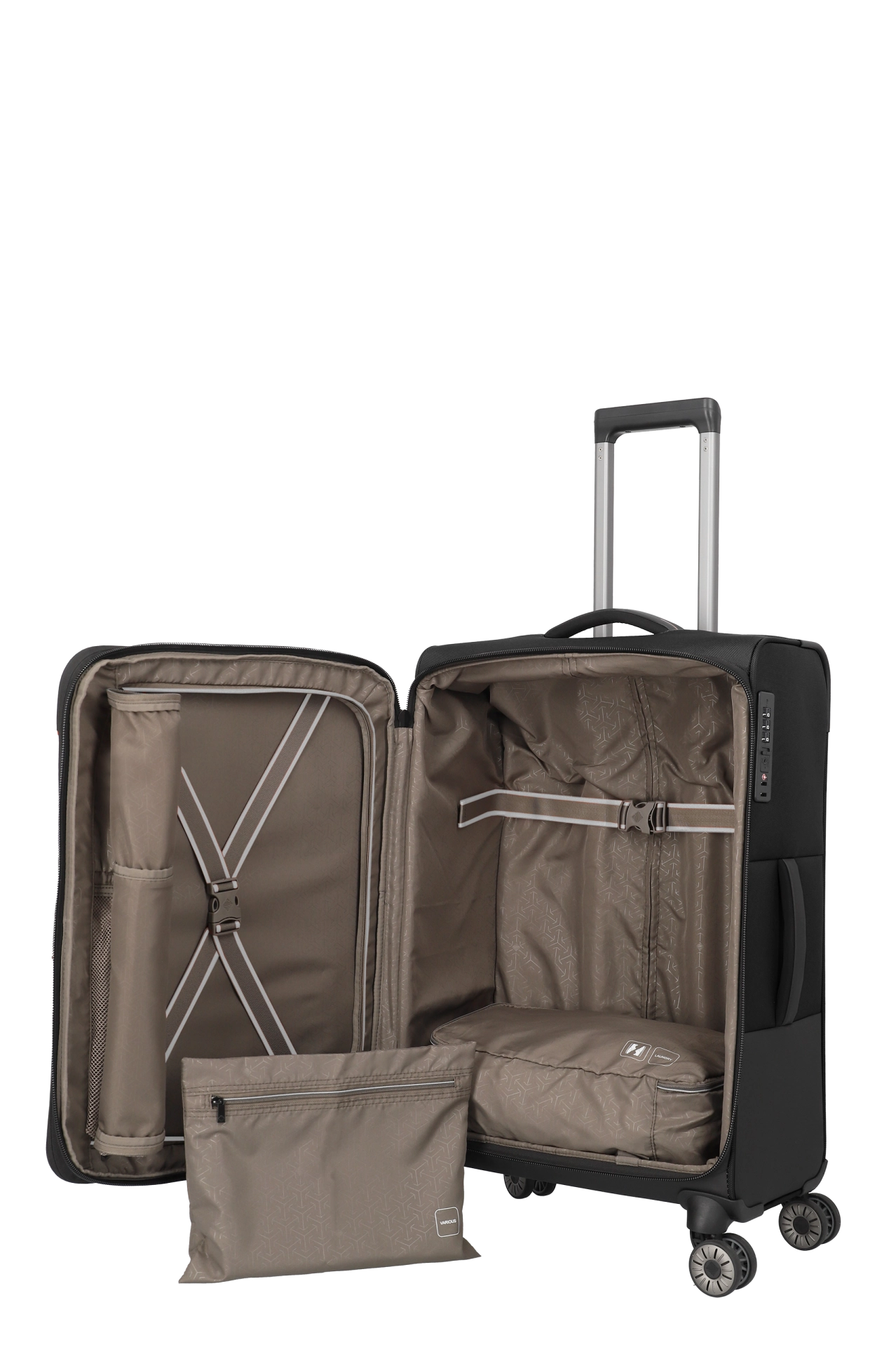 Travelite Travelite Crosslite 5.0 Medium 4-wiel trolley zwart