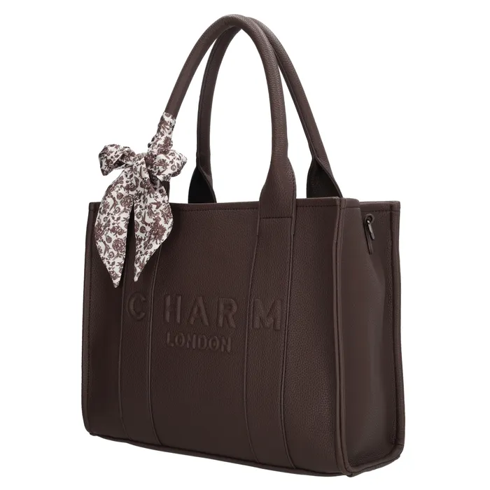 Charm London London Bond middelgrote shopper donker bruin