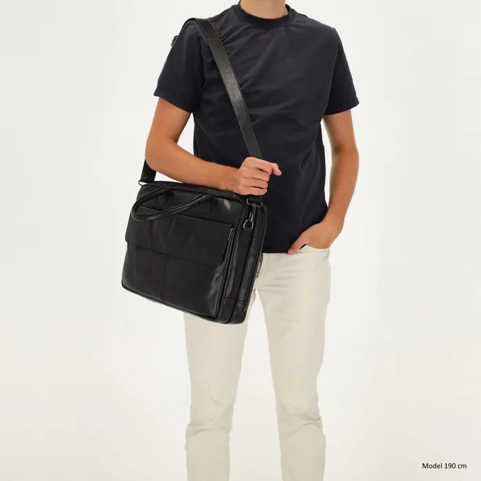 Hide&Stiches Hide & Stitches Porto Laptoptas 15,6 inch zwart