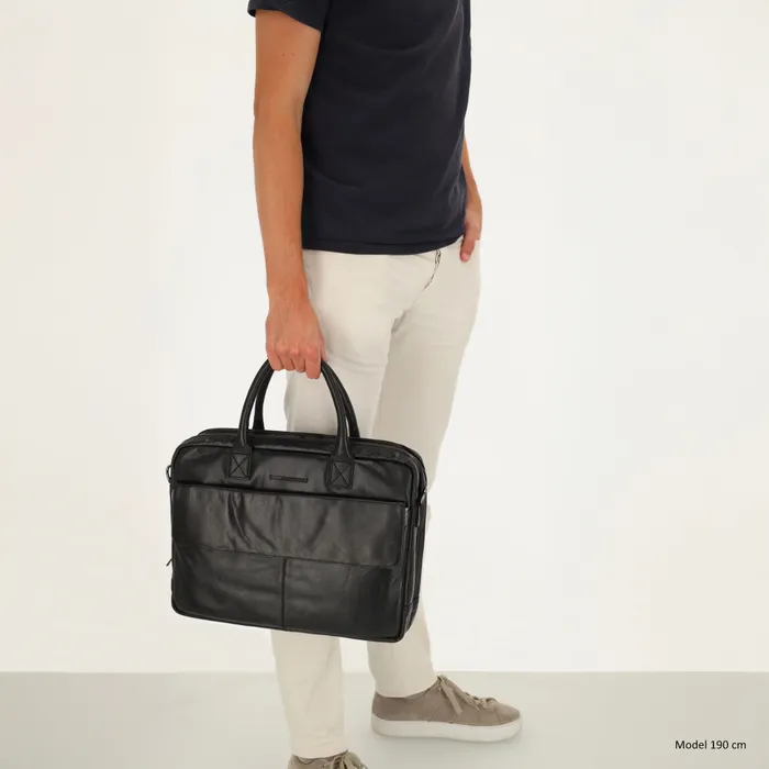 Hide&Stiches Hide & Stitches Porto Laptoptas 15,6 inch zwart