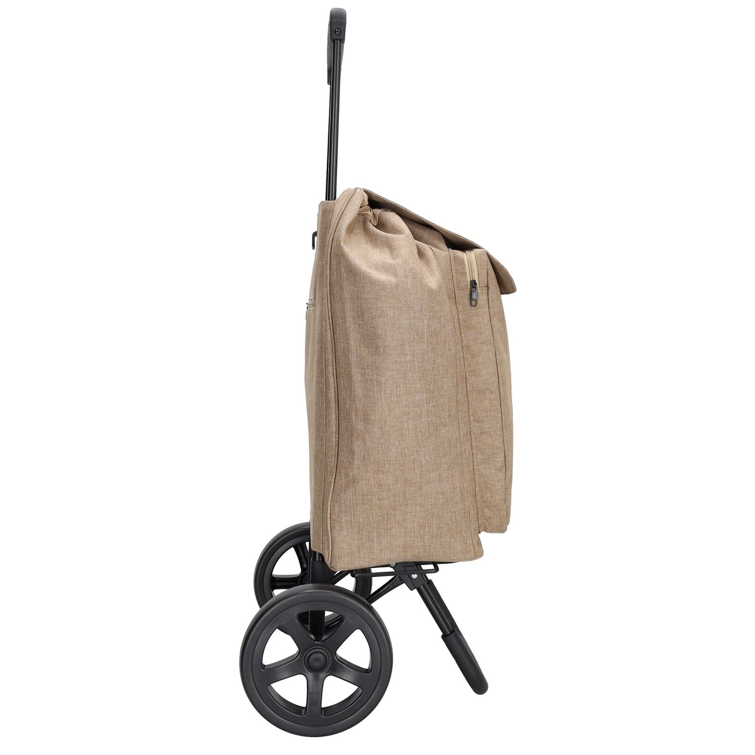 Beagles Beagles Shop & Go Boodschappen trolley met koelvak taupe