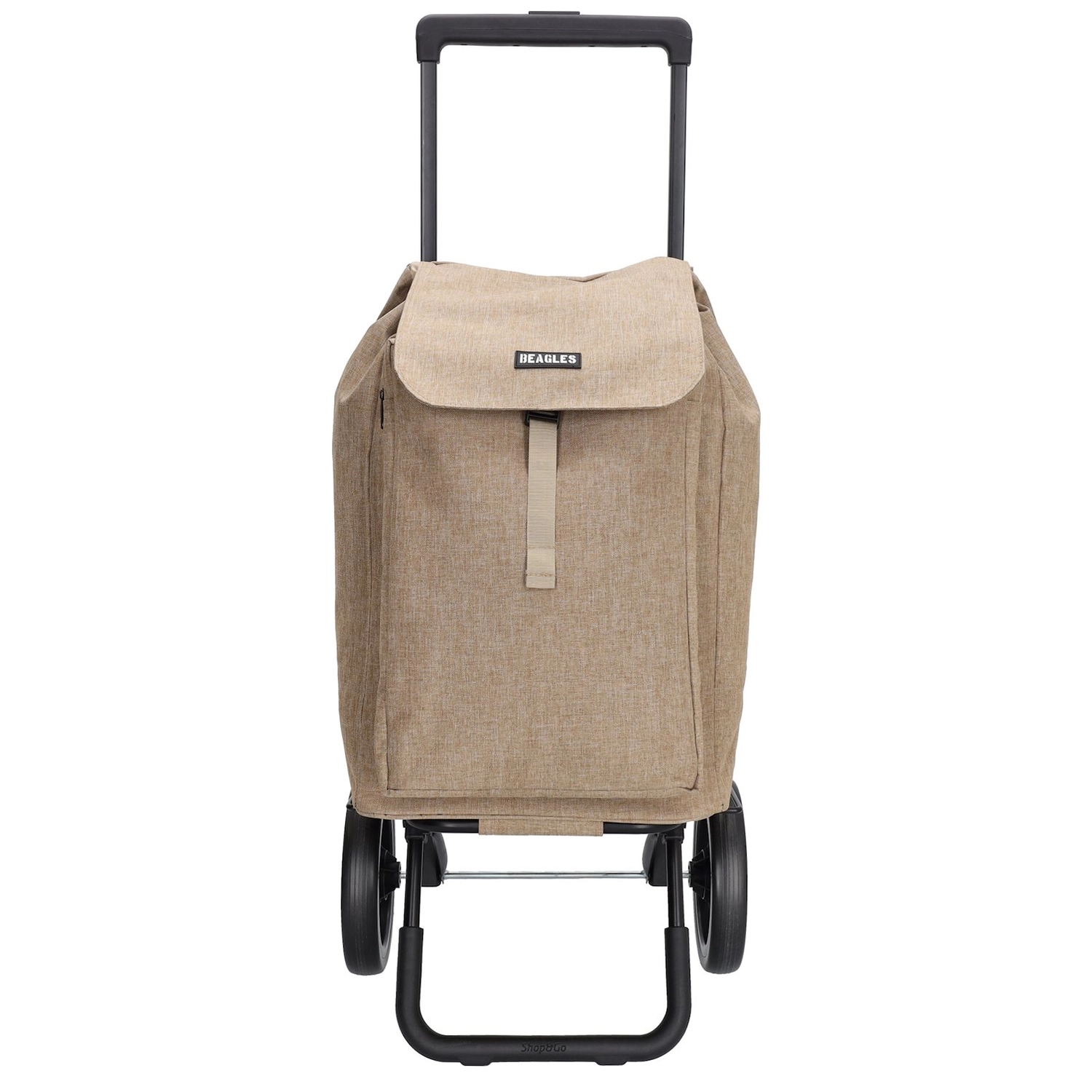 Beagles Beagles Shop & Go Boodschappen trolley met koelvak taupe
