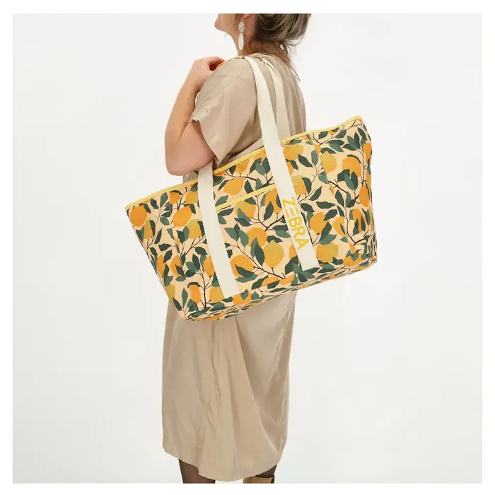 Zebra Trends Zebra Elise strandtas lemon