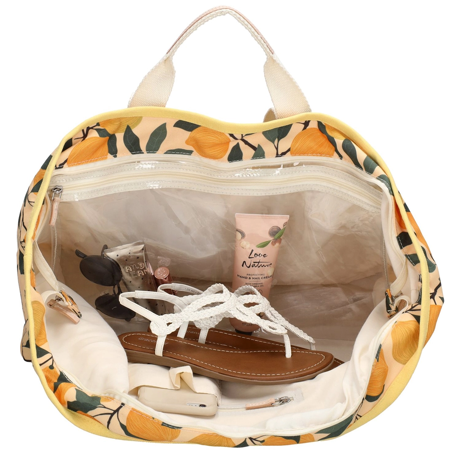 Zebra Trends Zebra Elise strandtas lemon