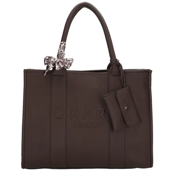 Charm London Charm London Bond Laptoptas 15,6 inch  donker bruin
