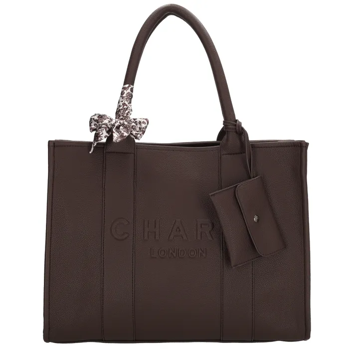 Charm London Charm London Bond Laptoptas 15,6 inch  donker bruin