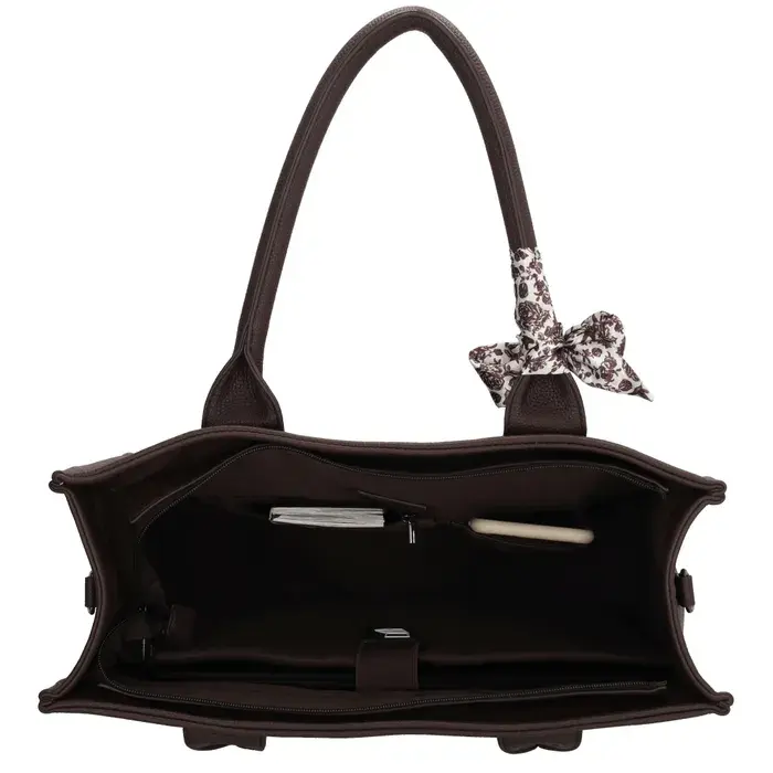 Charm London Charm London Bond Laptoptas 15,6 inch  donker bruin