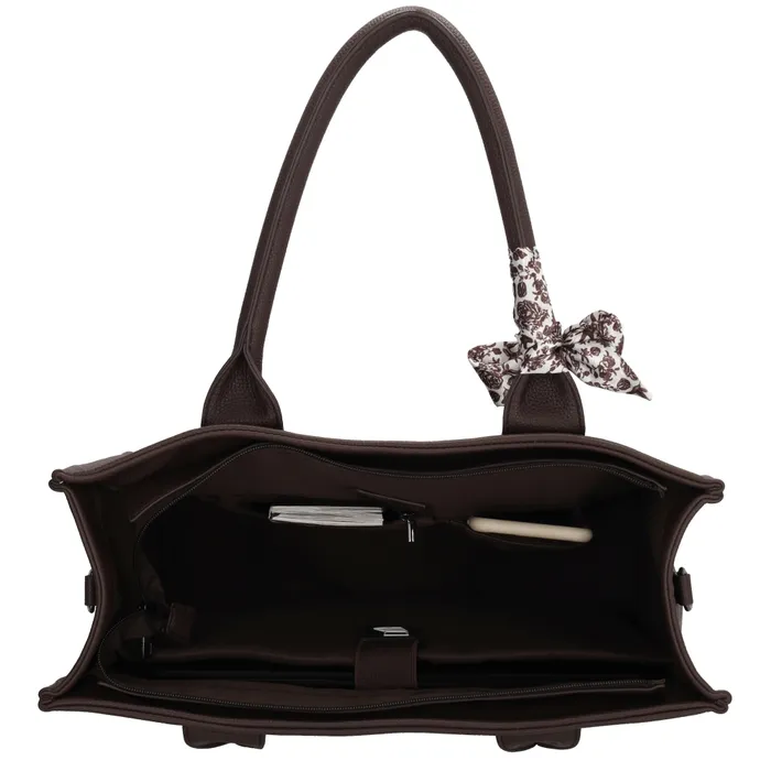 Charm London Charm London Bond Laptoptas 15,6 inch  donker bruin