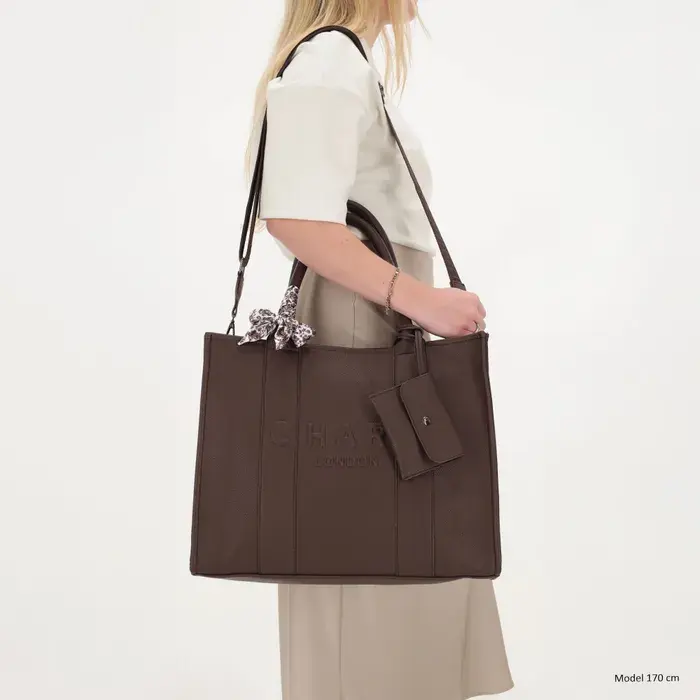 Charm London Charm London Bond Laptoptas 15,6 inch  donker bruin