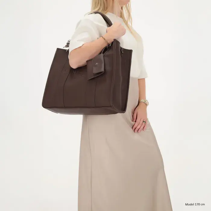 Charm London Charm London Bond Laptoptas 15,6 inch  donker bruin