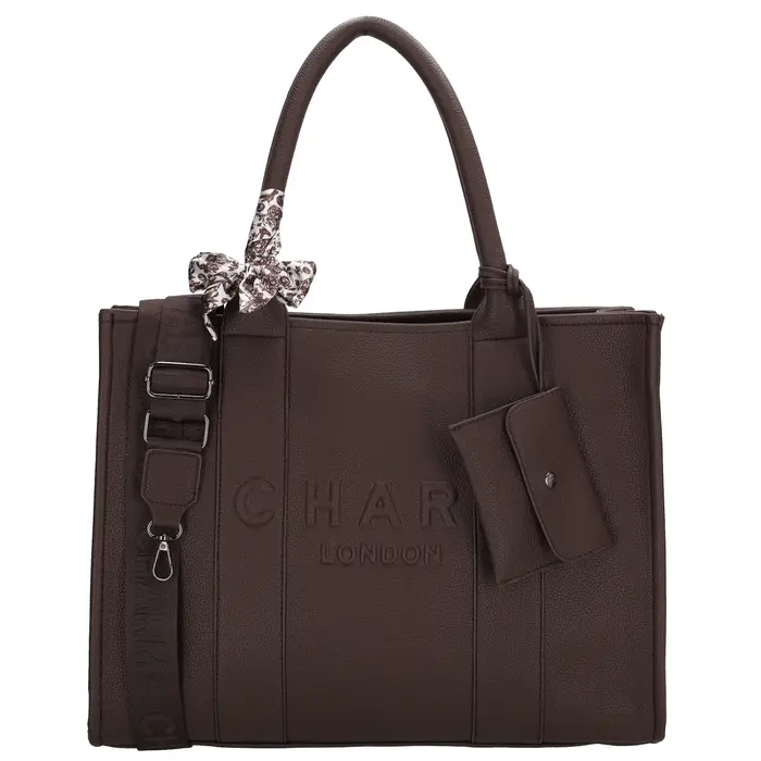 Charm London Charm London Bond Laptoptas 15,6 inch  donker bruin