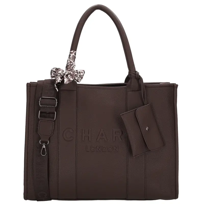 Charm London Charm London Bond Laptoptas 15,6 inch  donker bruin